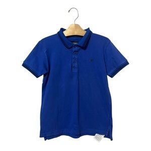 Emporio Armani Boys Polo Shirt Size 12 Short Sleeves 100% Cotton Blue